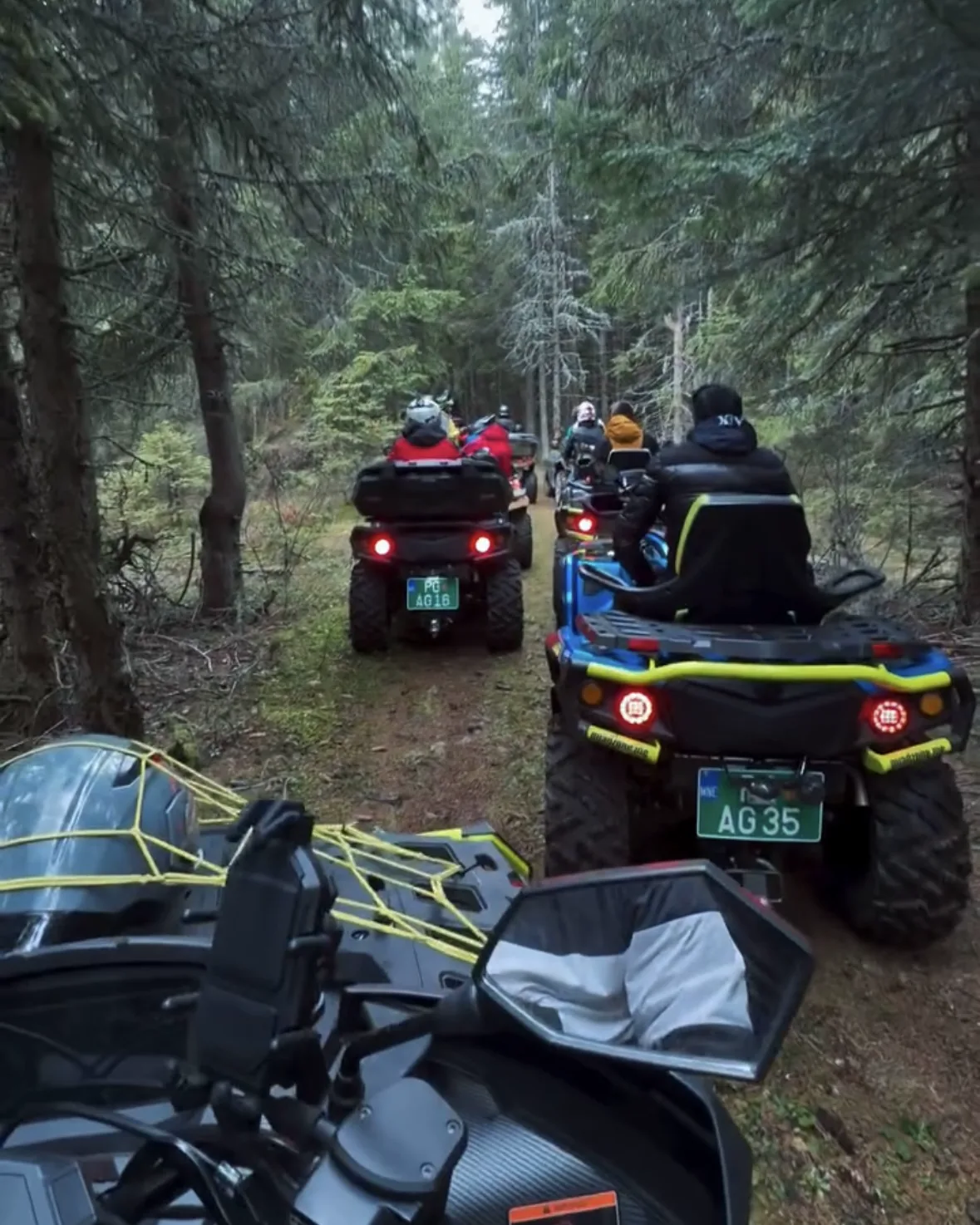 Quad ride through rugged terrain