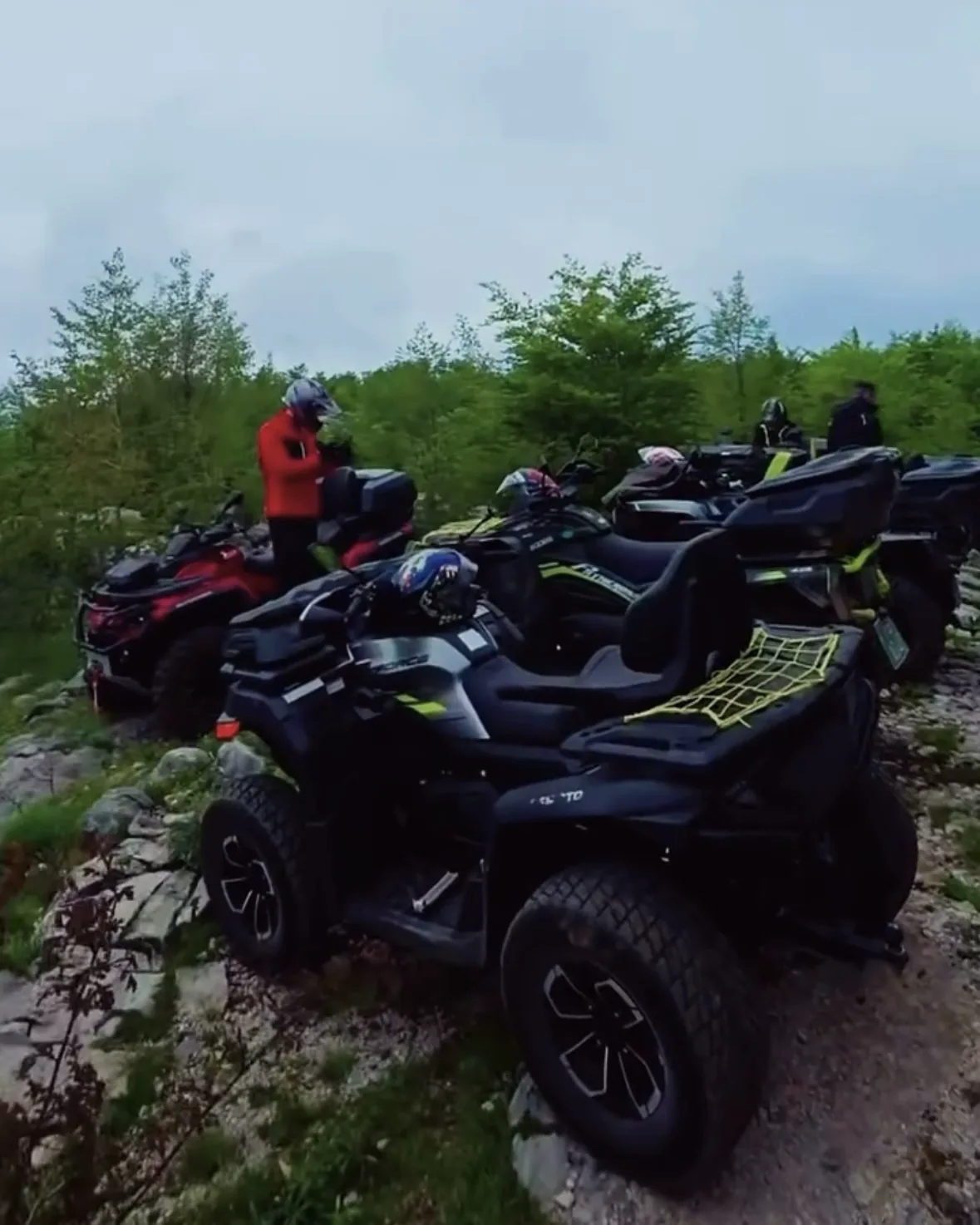 ATV trail moment on rough ground