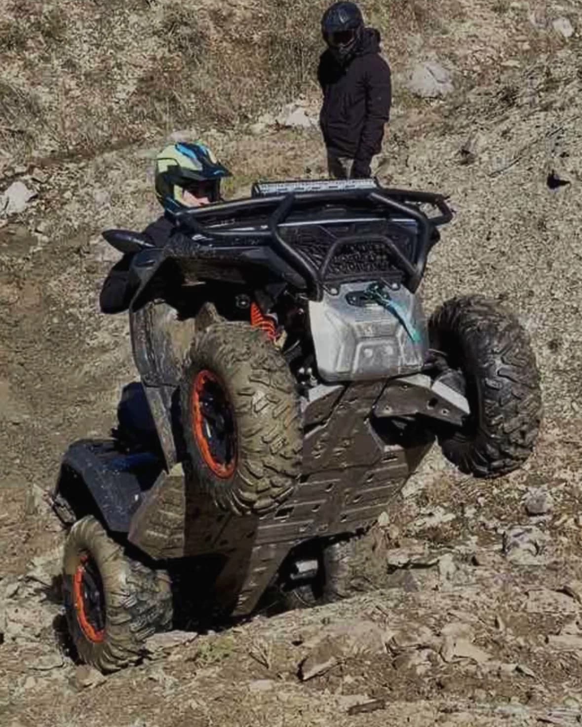 ATV riding area with mountain atmosphere
